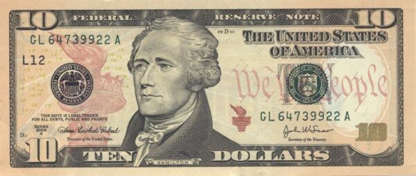 Counterfeit $10 USD Bills