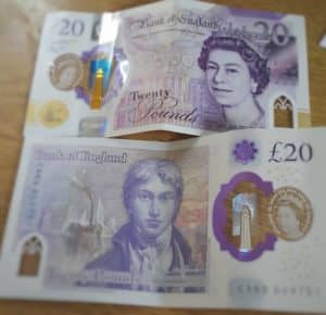 Counterfeit £20 GBP Bills